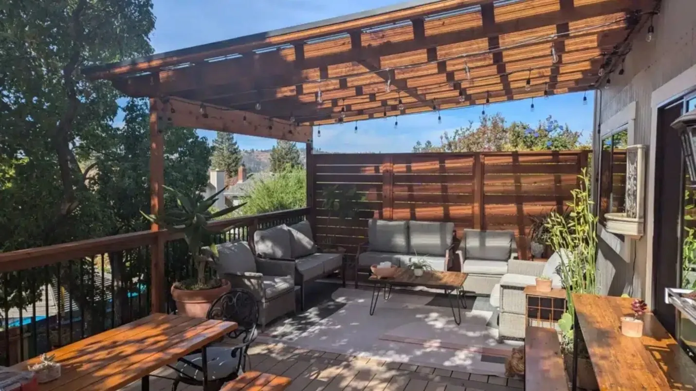 Outdoor fireplace and chimney builders working on backyard project